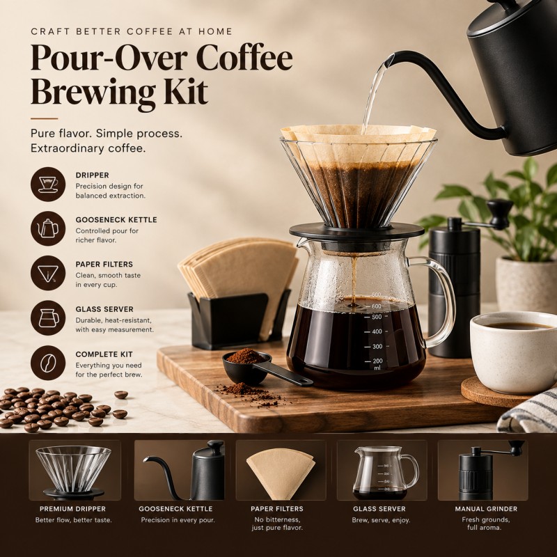 Pour-Over Coffee Brewing Kit